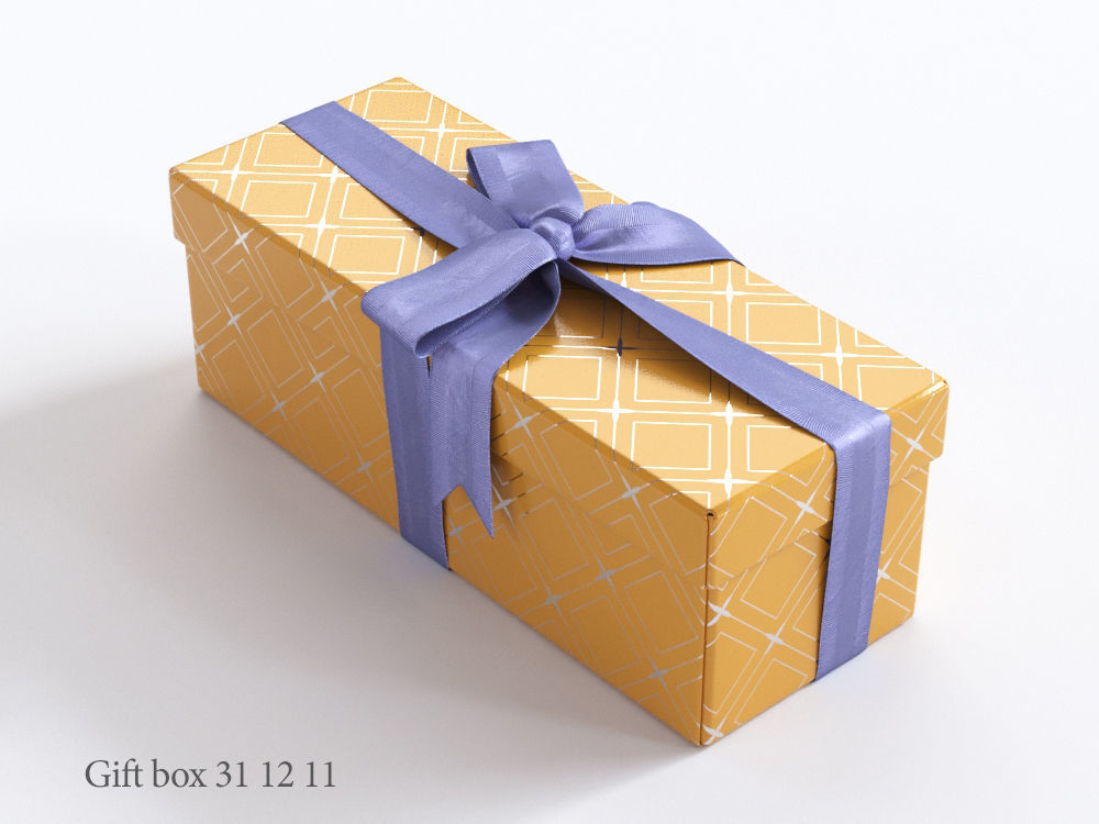 25 unique gift boxes with ribbons 3D Model Collection_16