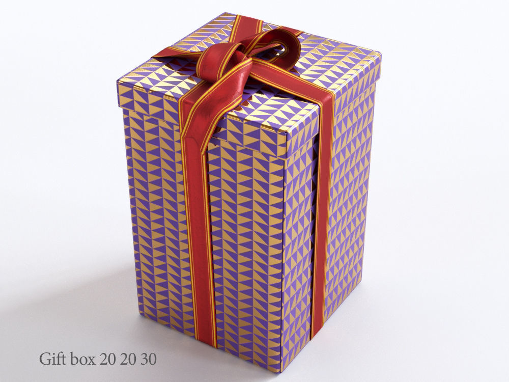 25 unique gift boxes with ribbons 3D Model Collection_25