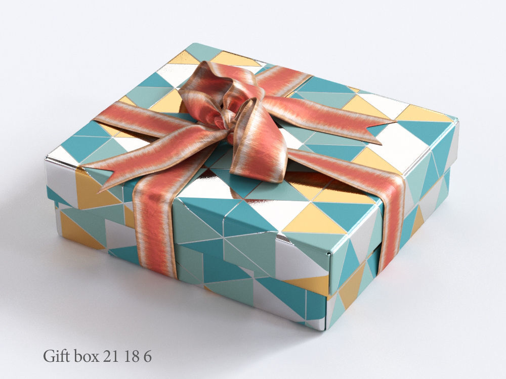 25 unique gift boxes with ribbons 3D Model Collection_9