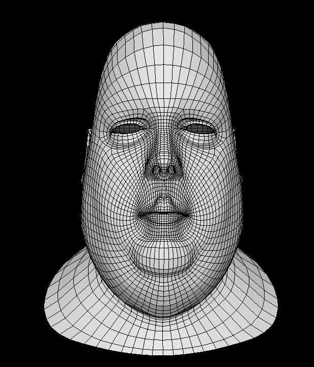 Human Head Fat Male Low Poly Base Mesh Low-poly 3D model_1