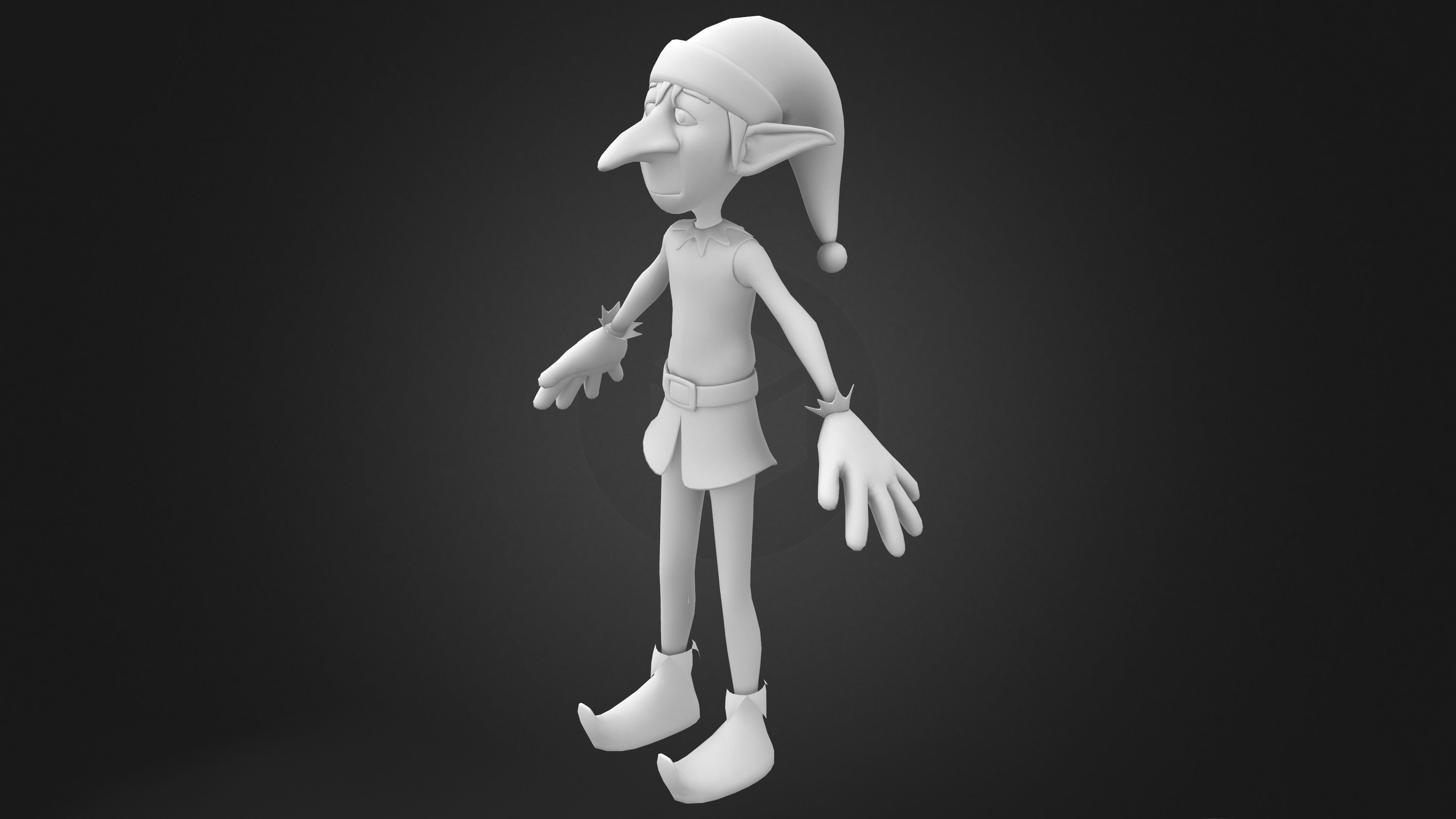Elf Character Low-poly 3D model_13