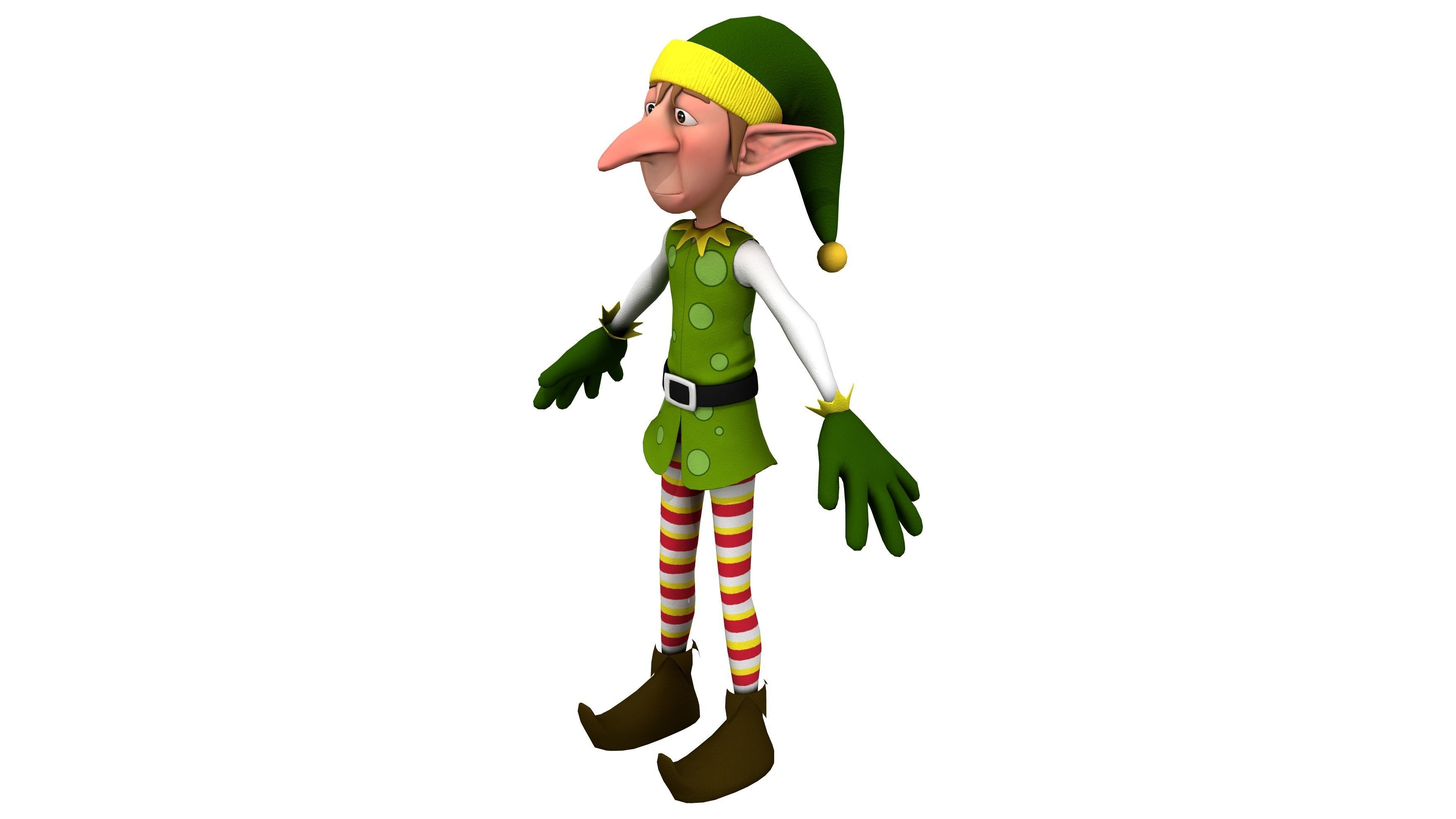 Elf Character Low-poly 3D model_2