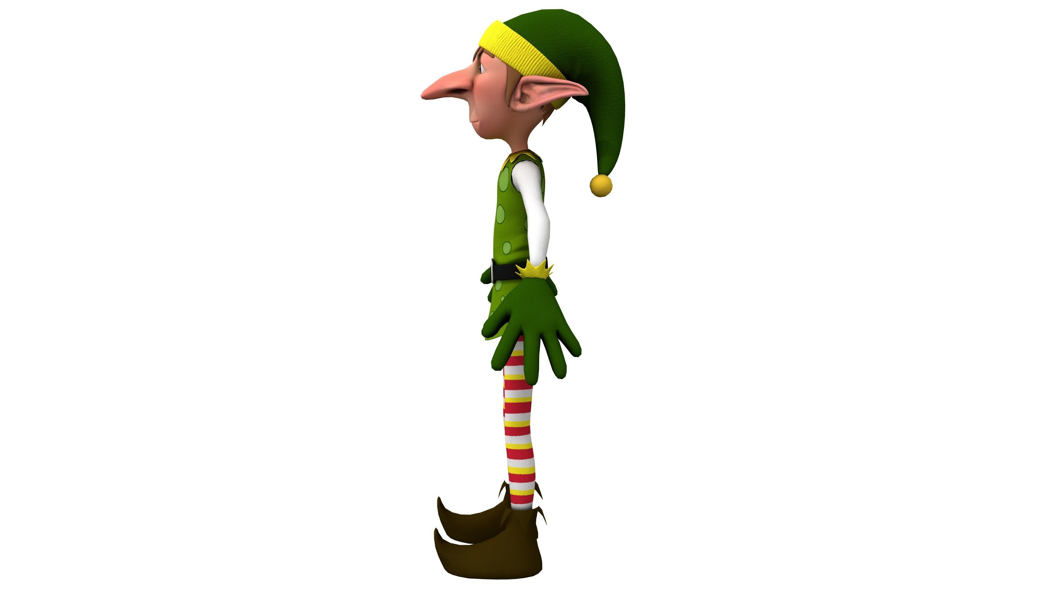 Elf Character Low-poly 3D model_3
