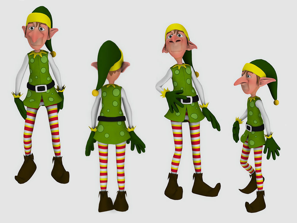 Elf Character Low-poly 3D model_8