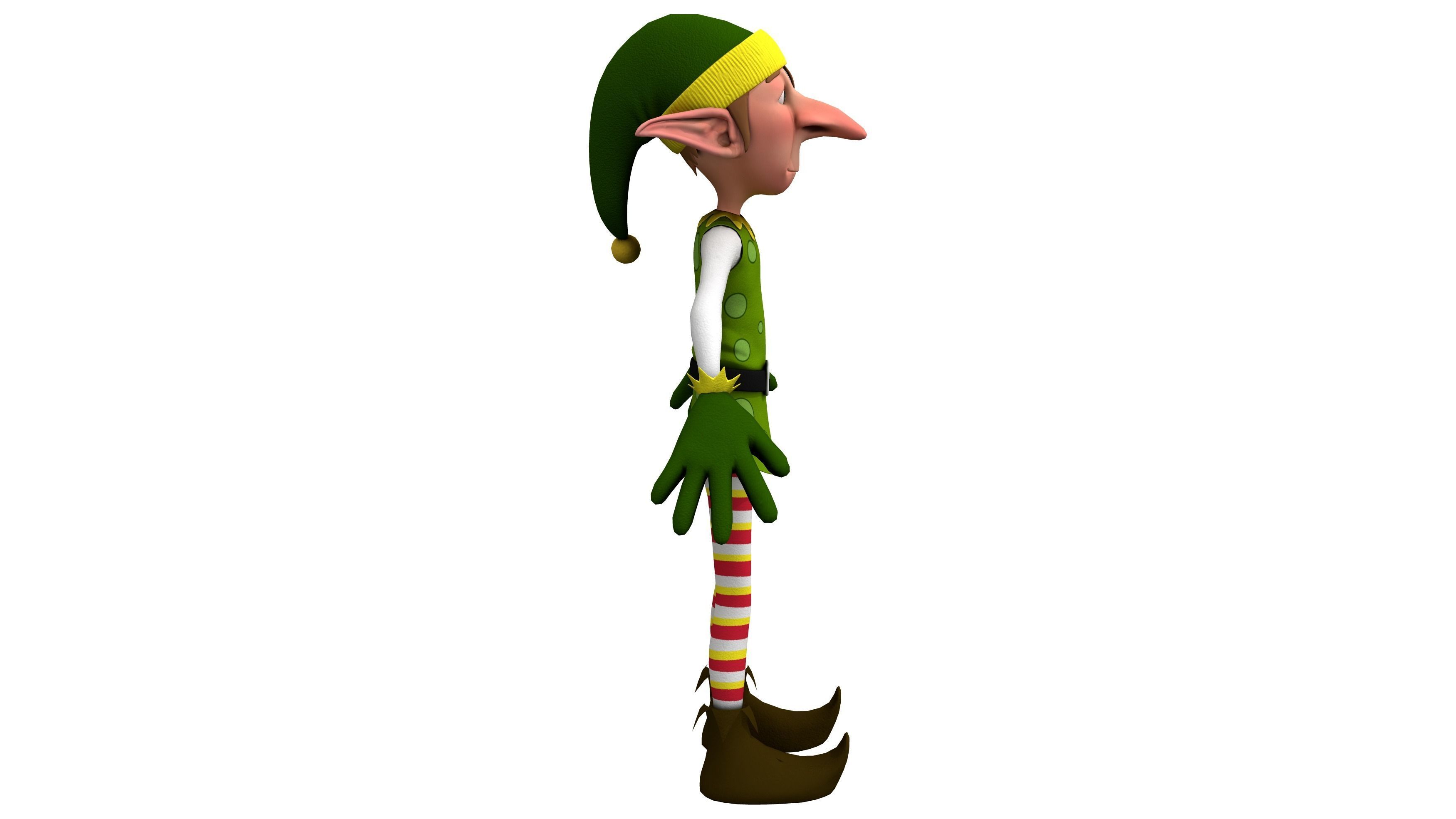 Elf Character Low-poly 3D model_4