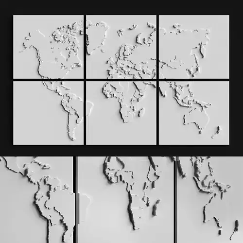 Gypsum frames 3D model