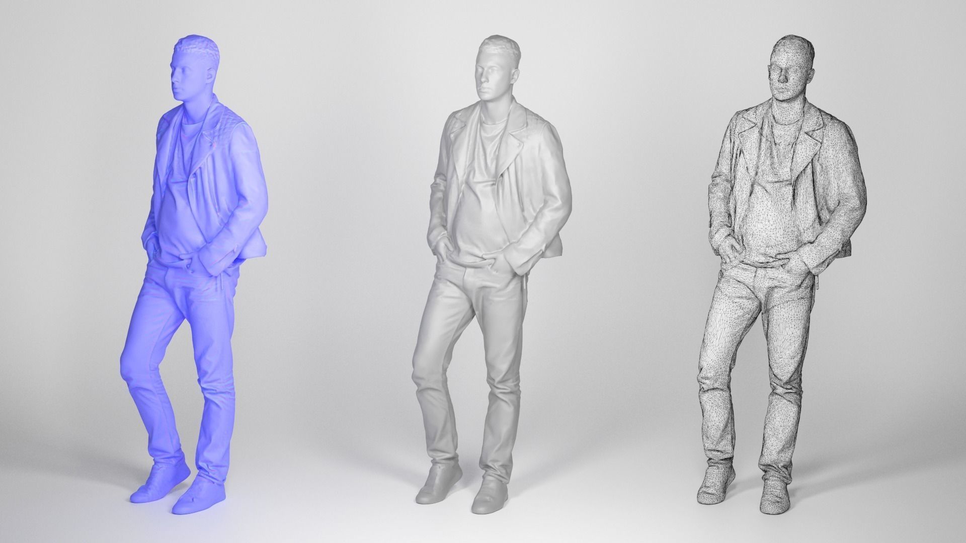 Bundle Stylish men street style 05 Low-poly 3D model_14