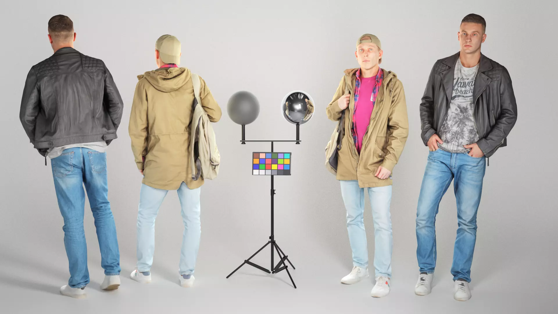 Bundle Stylish men street style 05 Low-poly 3D model_0