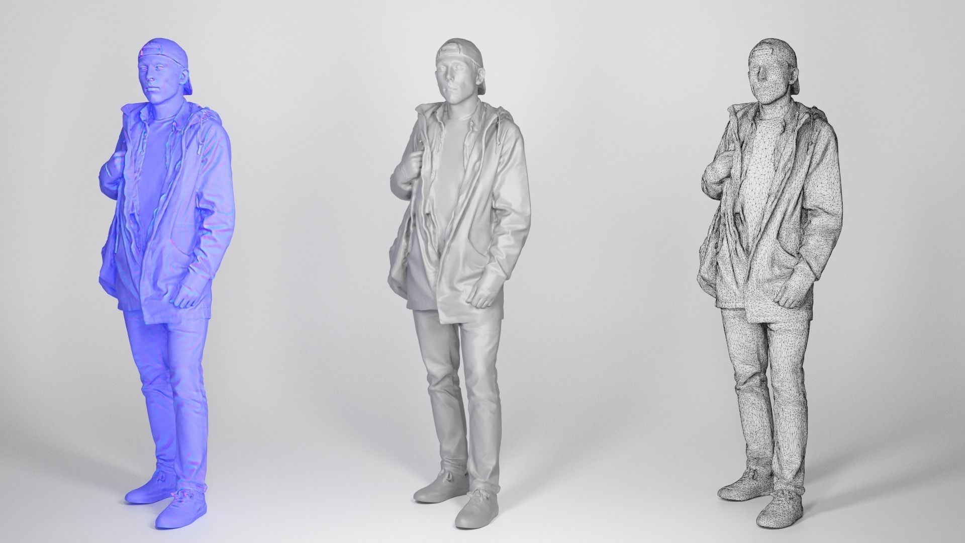 Bundle Stylish men street style 05 Low-poly 3D model_6