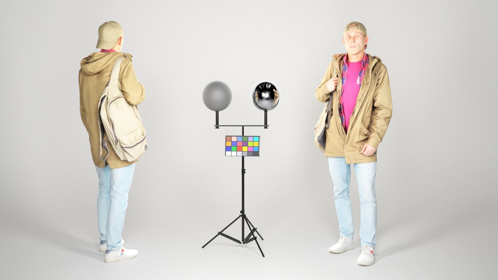 Bundle Stylish men street style 05 Low-poly 3D model_4