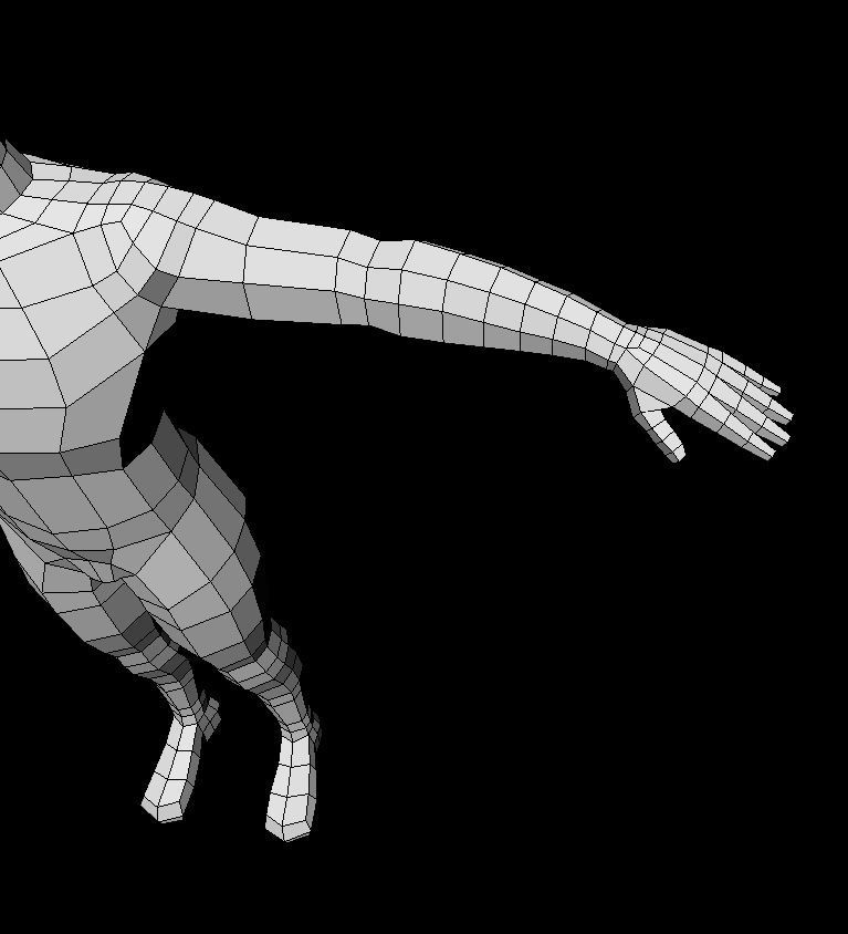 Human Male Low Poly Base Mesh Low-poly 3D model_4