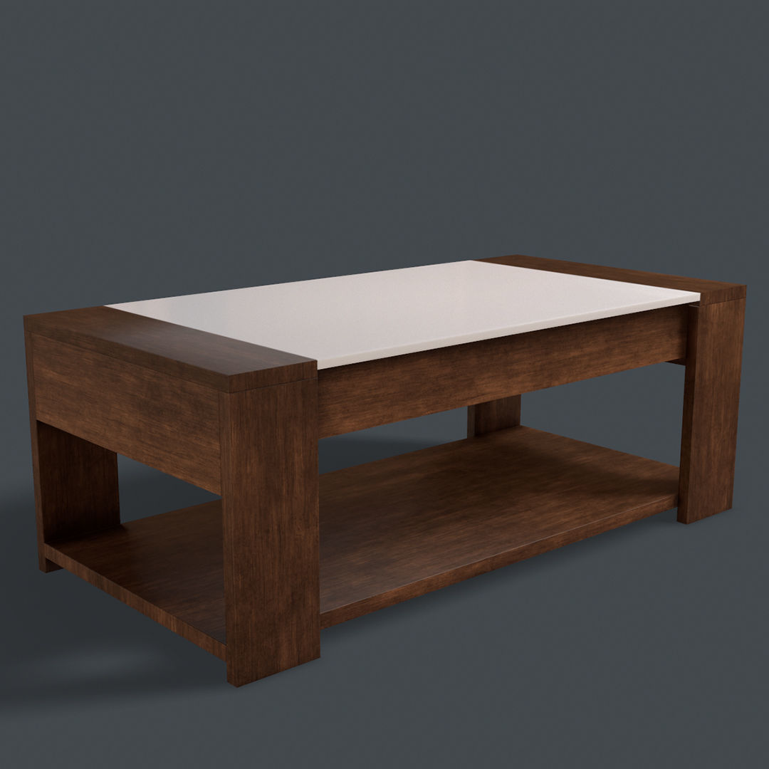 Coffe Tabel Low-poly 3D model_9
