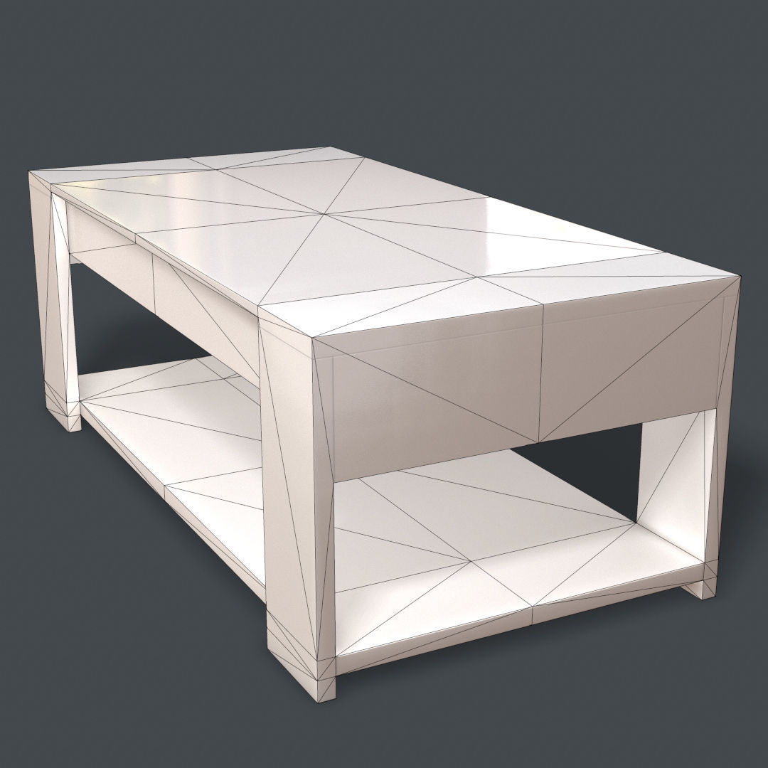 Coffe Tabel Low-poly 3D model_6