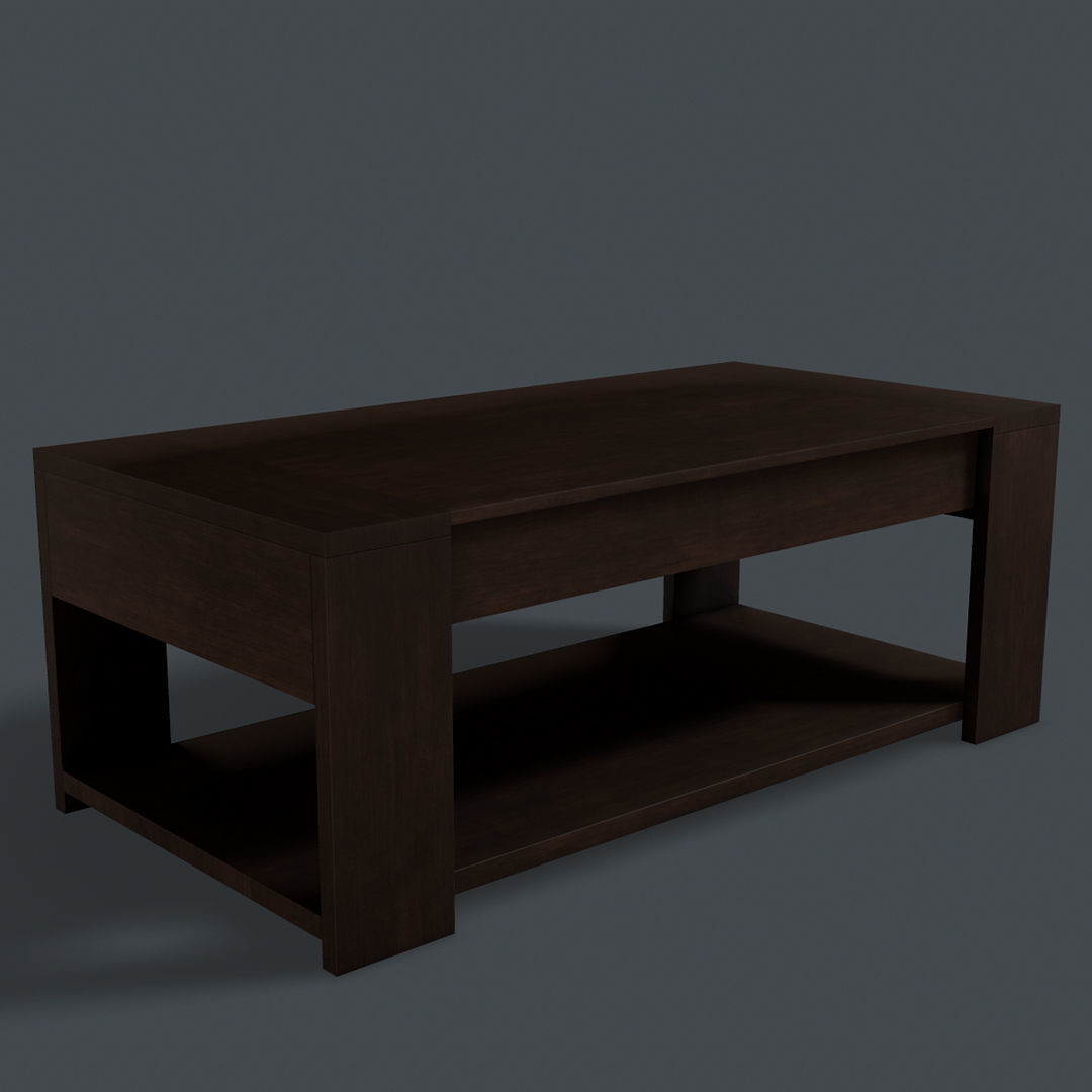 Coffe Tabel Low-poly 3D model_8