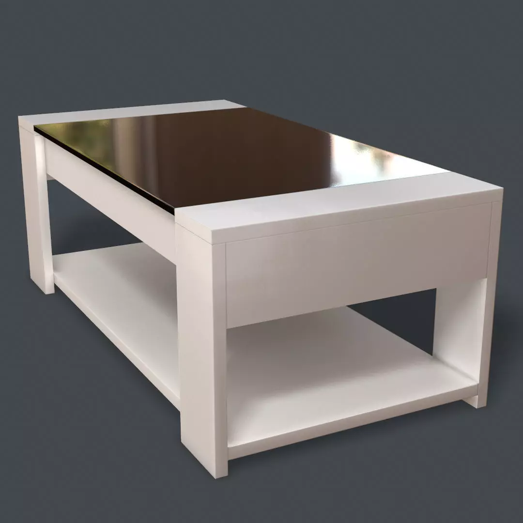 Coffe Tabel Low-poly 3D model_0