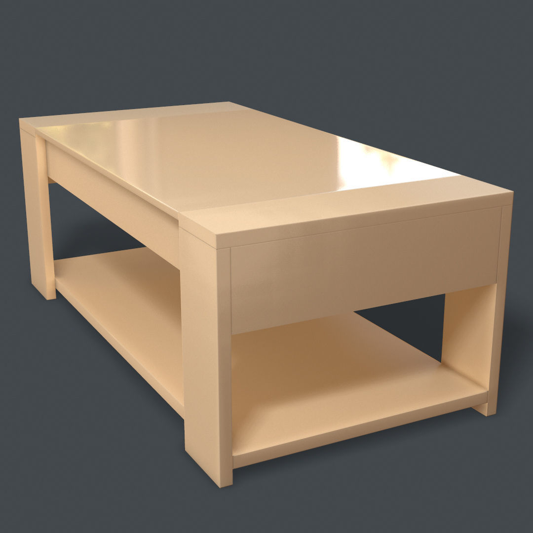 Coffe Tabel Low-poly 3D model_5