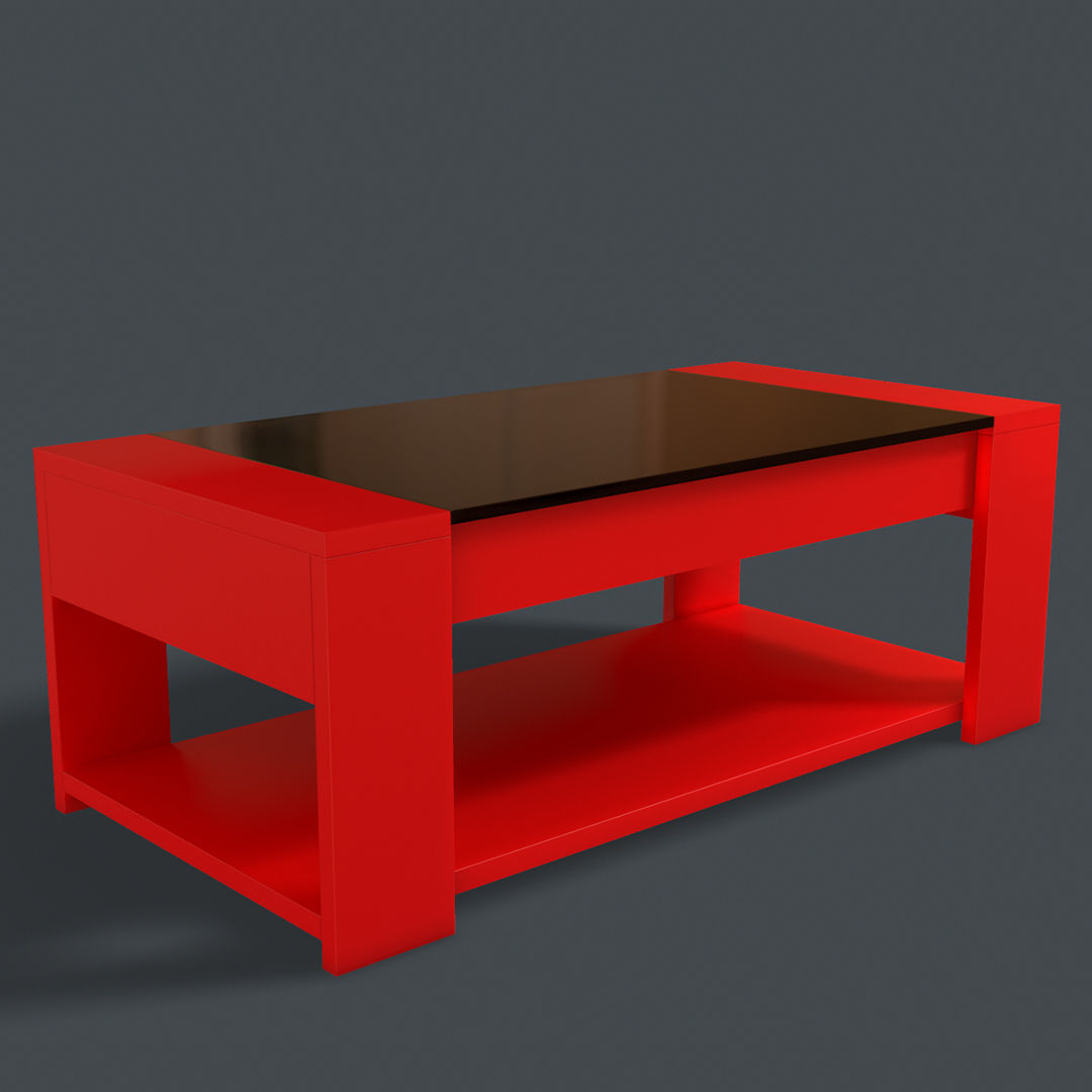 Coffe Tabel Low-poly 3D model_10