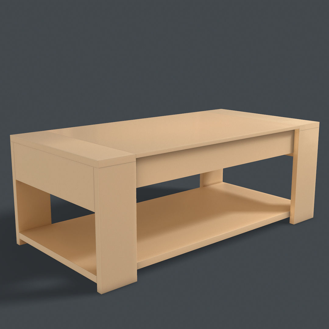 Coffe Tabel Low-poly 3D model_11