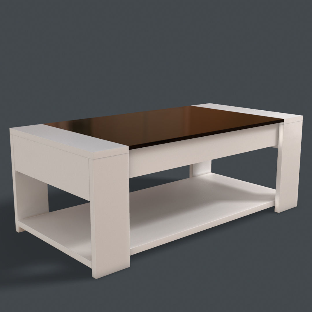 Coffe Tabel Low-poly 3D model_7