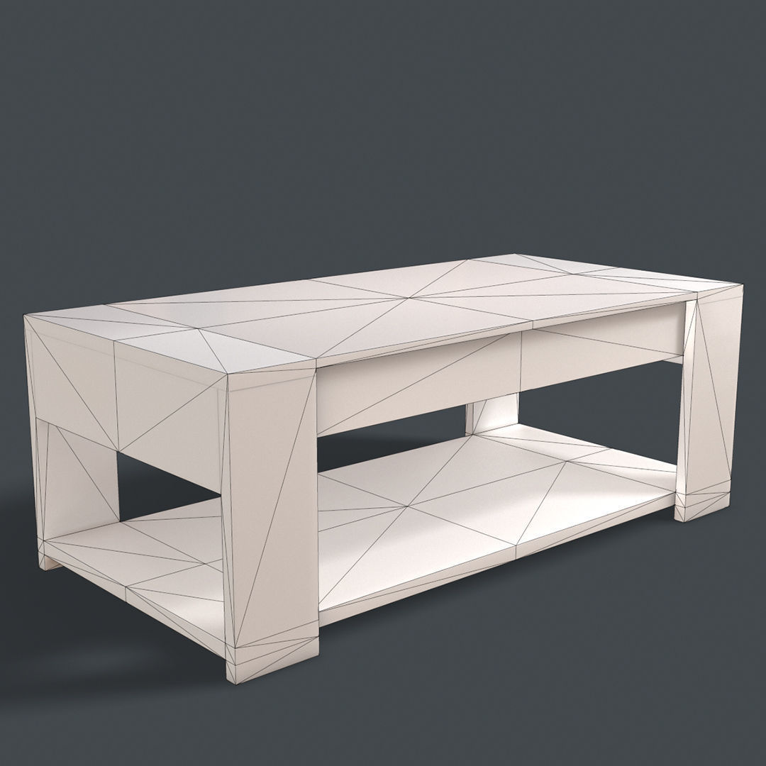 Coffe Tabel Low-poly 3D model_12
