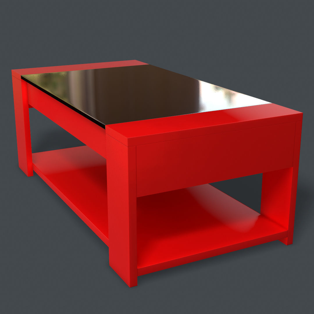 Coffe Tabel Low-poly 3D model_4