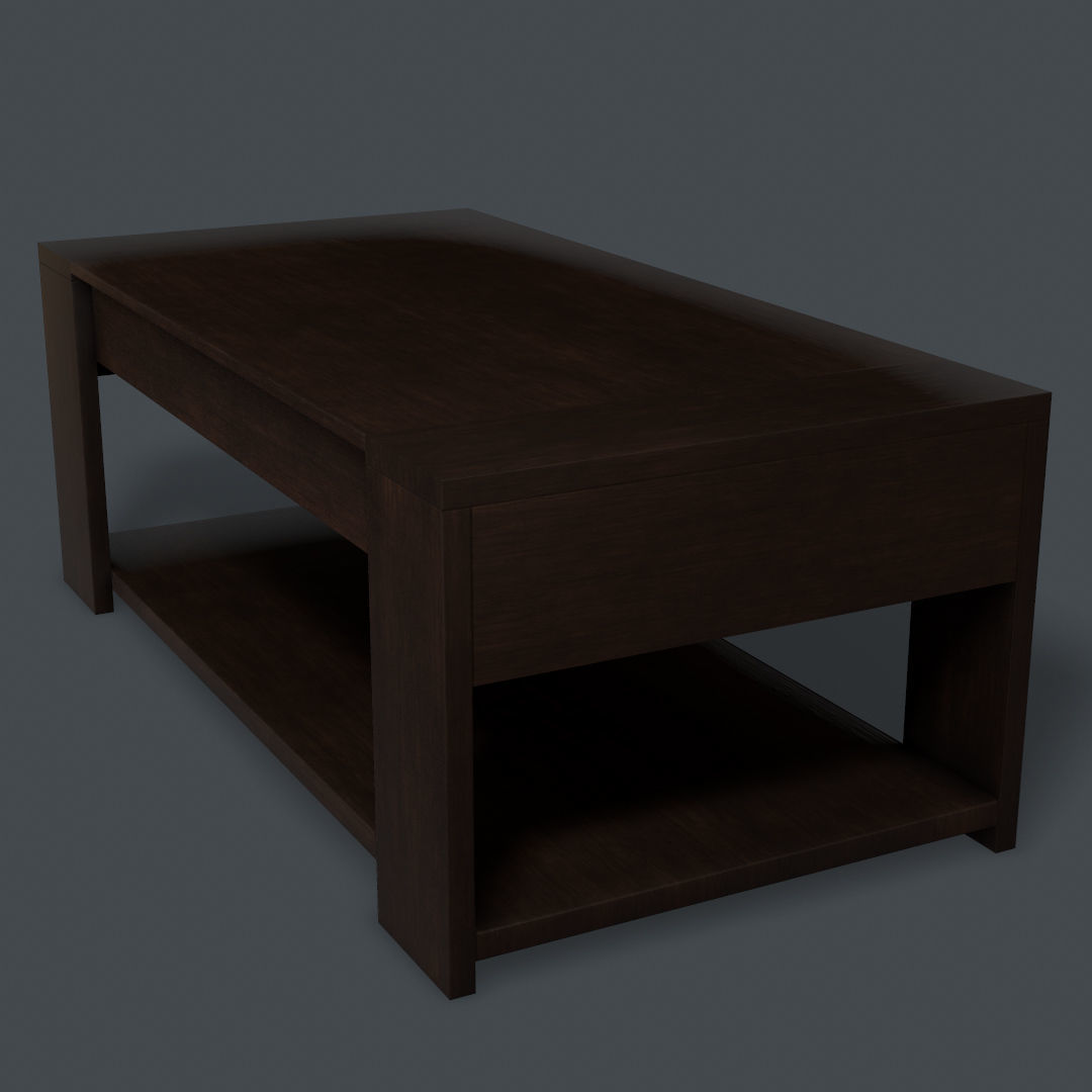 Coffe Tabel Low-poly 3D model_2