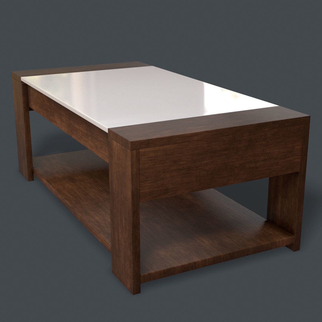 Coffe Tabel Low-poly 3D model_3