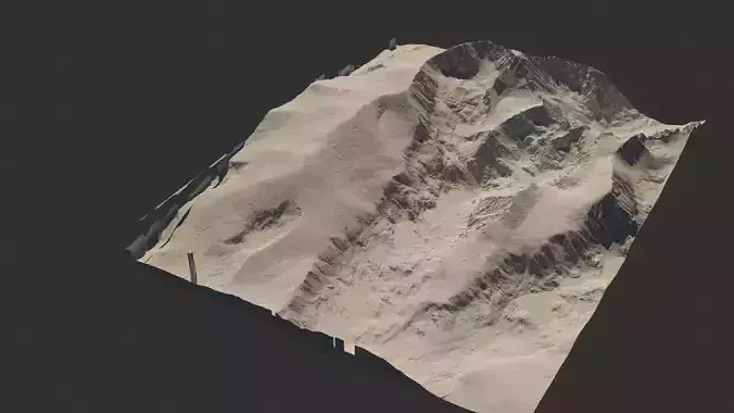 High Detailed Mountain - LIDAR