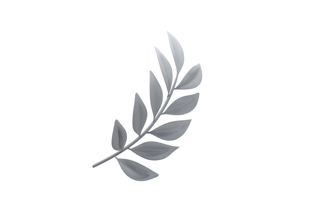 Headacc gold leaf Low-poly 3D model_10