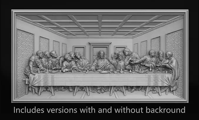 Last Supper Bas-Relief Set 3D print model