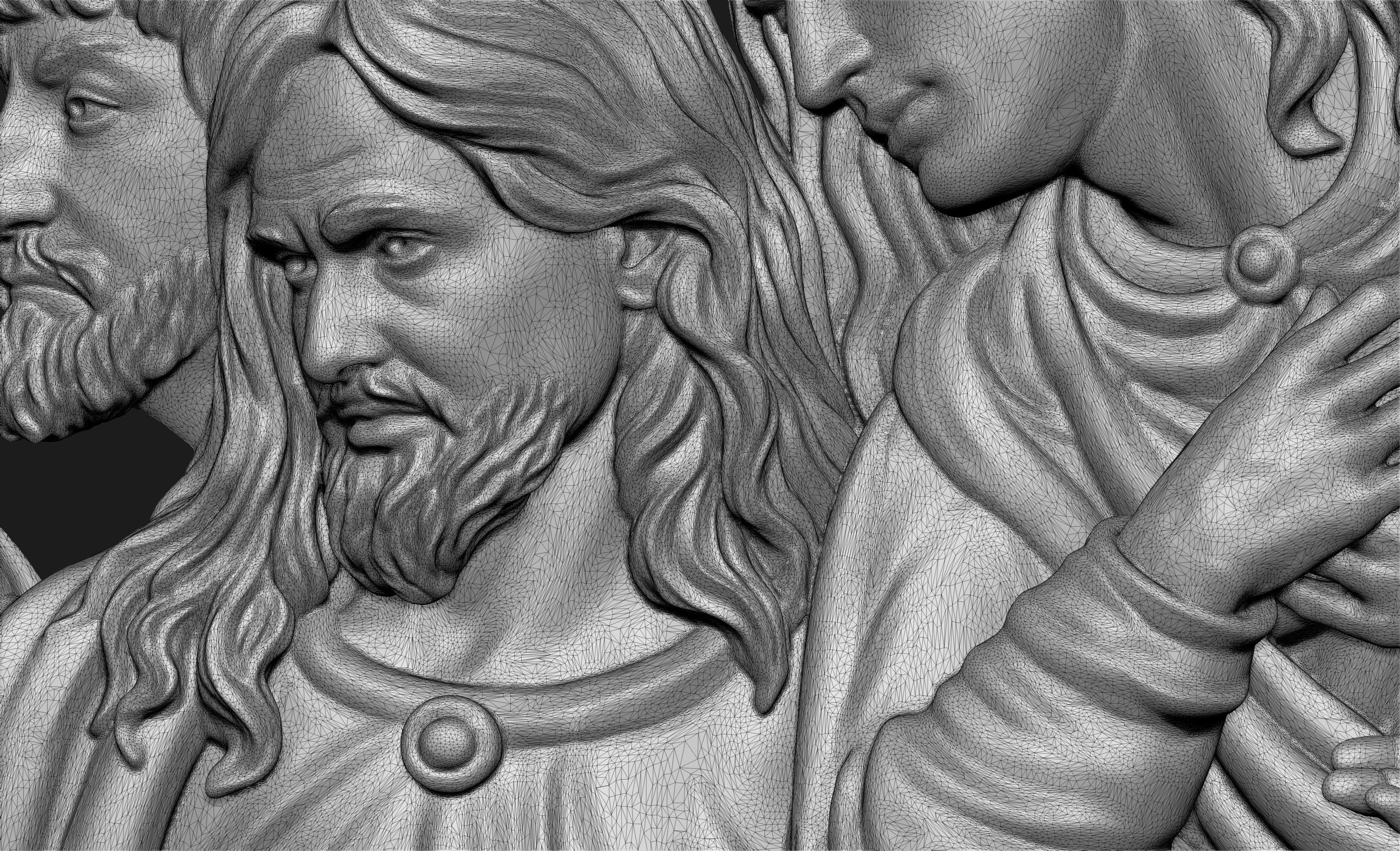 Last Supper Bas-Relief Set 3D print model_15