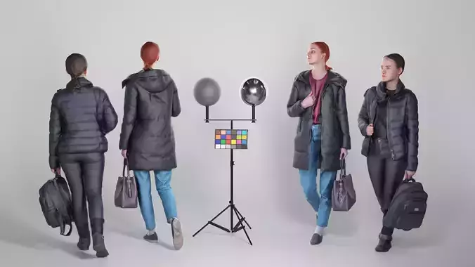 Bundle Young women in autumn style 06