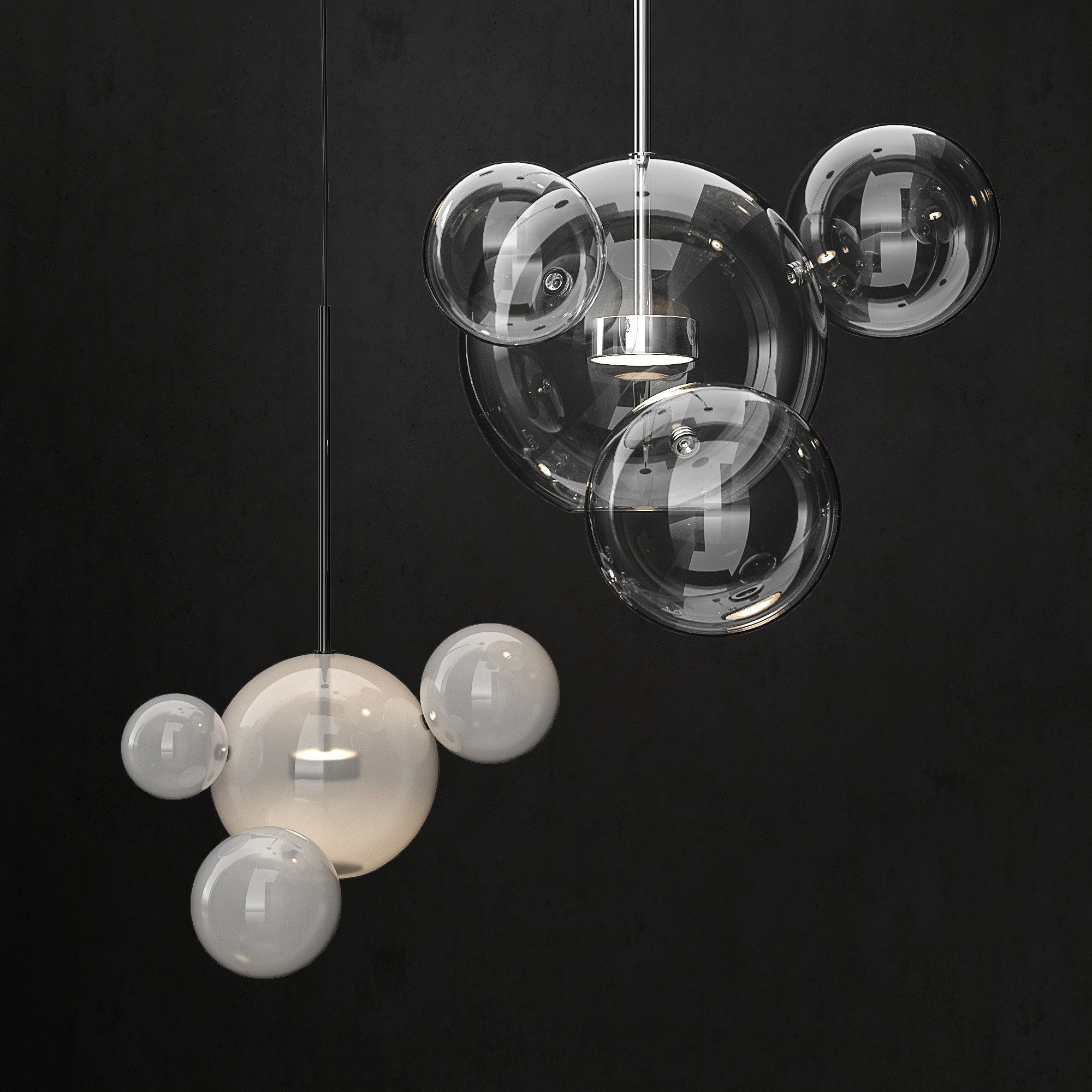 Chandelier Giopato and Coombes Bolle 4 lights 3D model_4