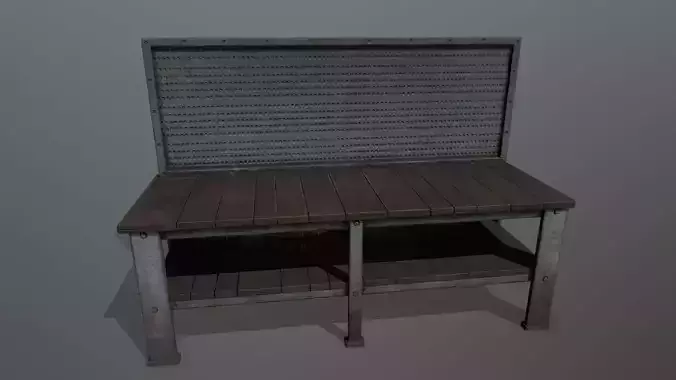 workbench bench Low-poly 3D model