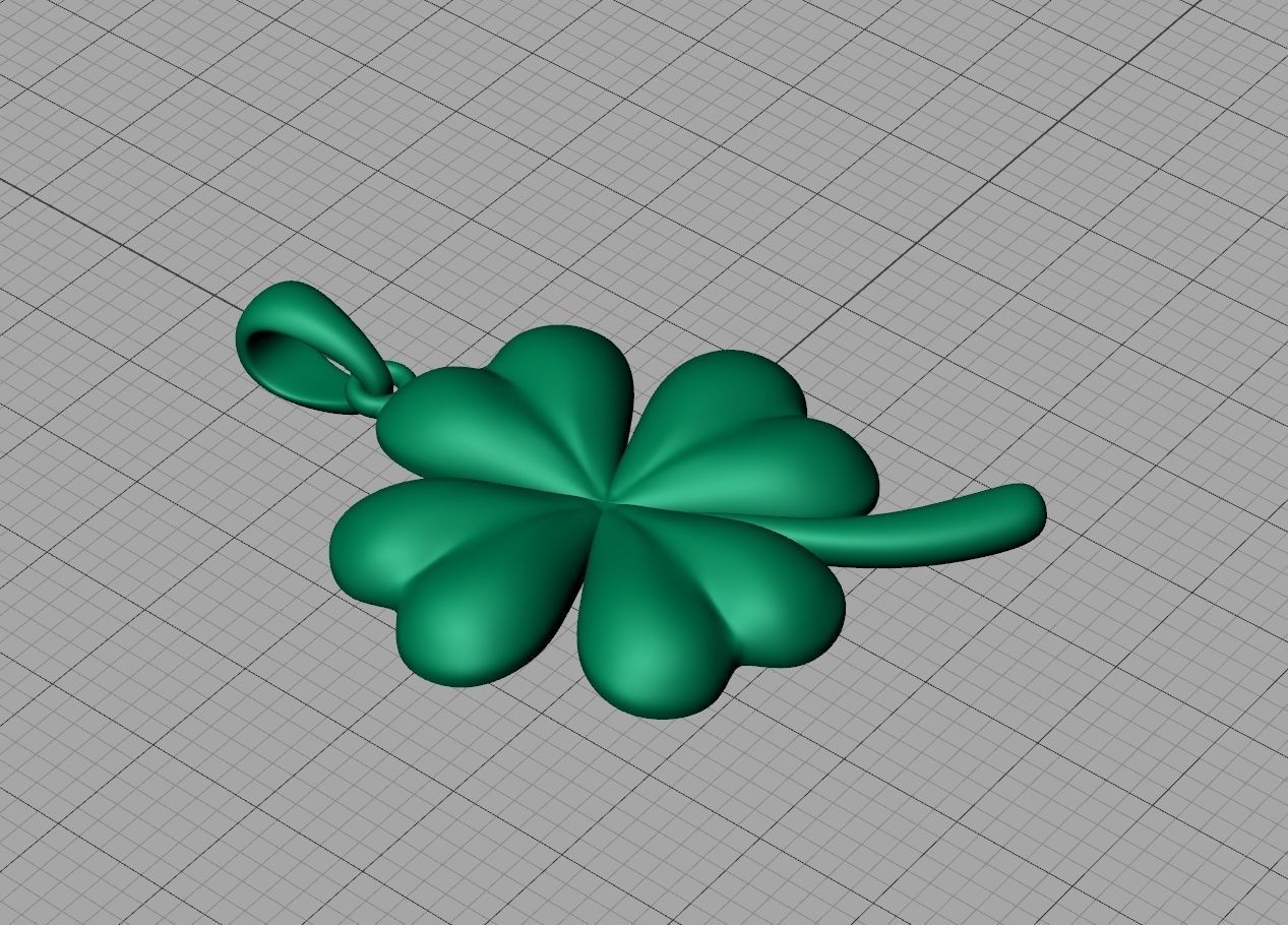 Clover Pendant printable 3dmodel 3D print model_14