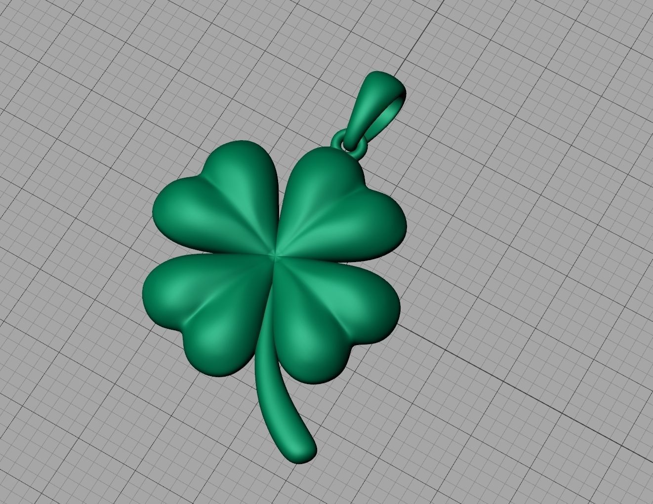 Clover Pendant printable 3dmodel 3D print model_12