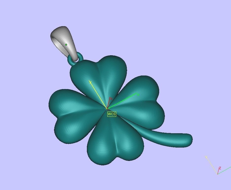 Clover Pendant printable 3dmodel 3D print model_17