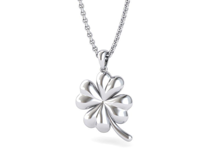 Clover Pendant printable 3dmodel 3D print model_6