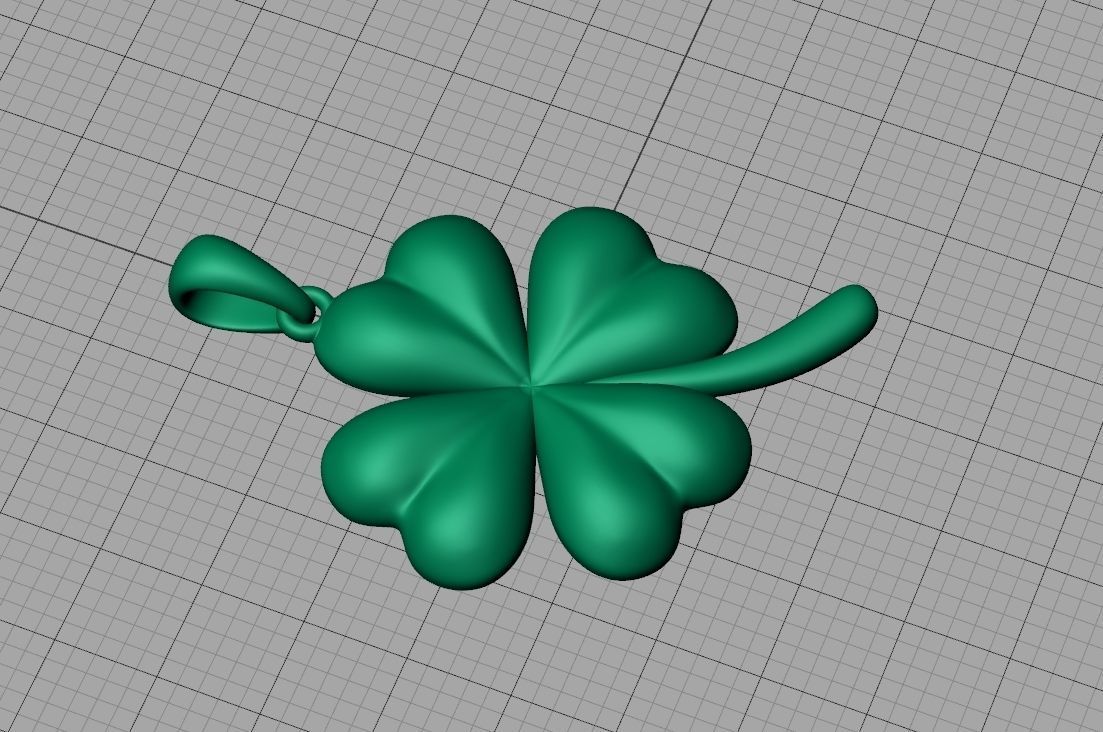Clover Pendant printable 3dmodel 3D print model_15