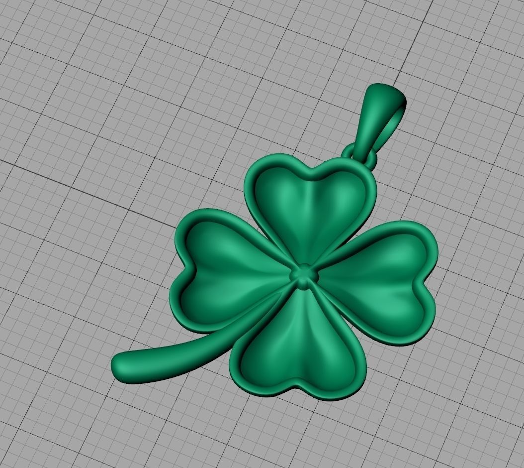 Clover Pendant printable 3dmodel 3D print model_13