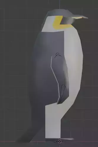 Emperor Penguin Low-poly 3D model