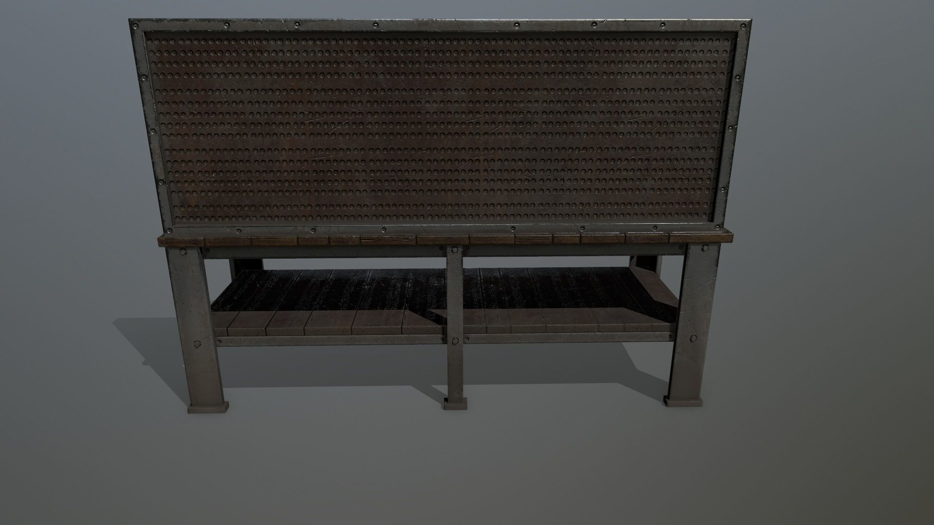 workbench bench Low-poly 3D model_5