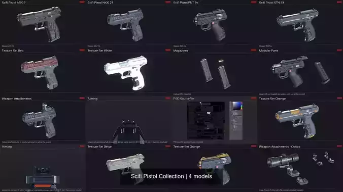 Scifi Pistol Collection 