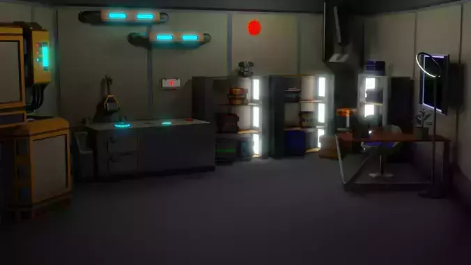 Sci - Fi 3D low poly models Free low-poly 3D model
