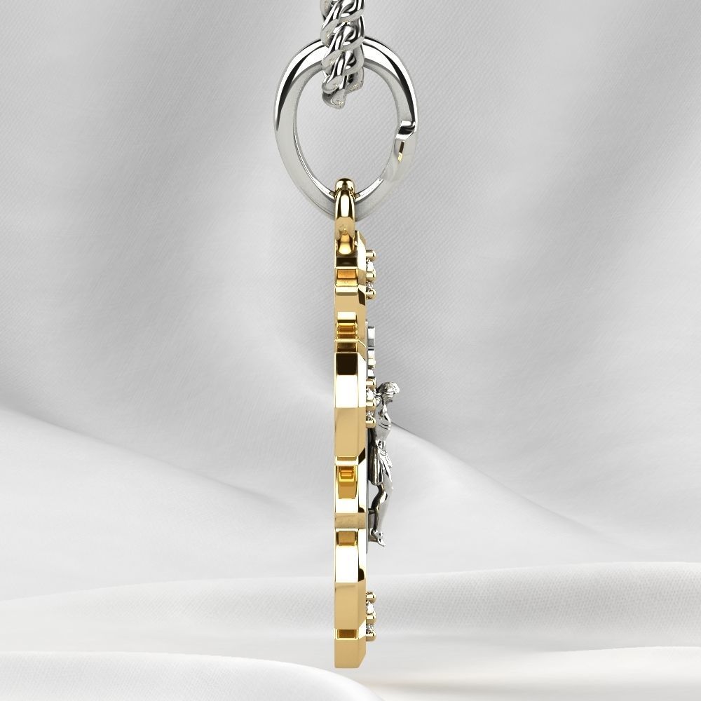 Gold Cross With Crucifixion 3D print model_10