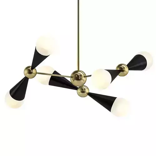 Untitled lamp with balls hanging from it