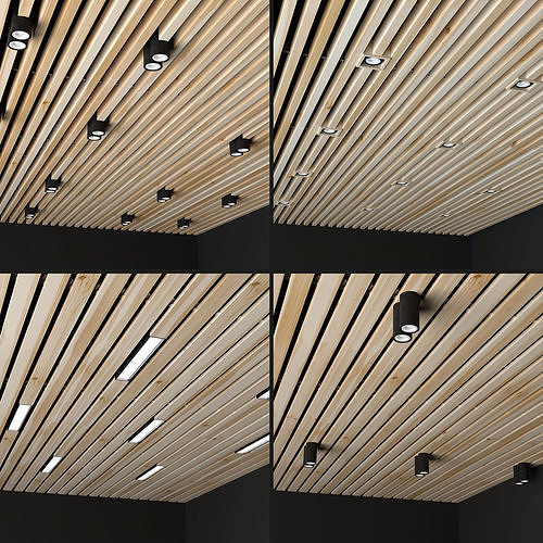 Wooden ceiling 3D model