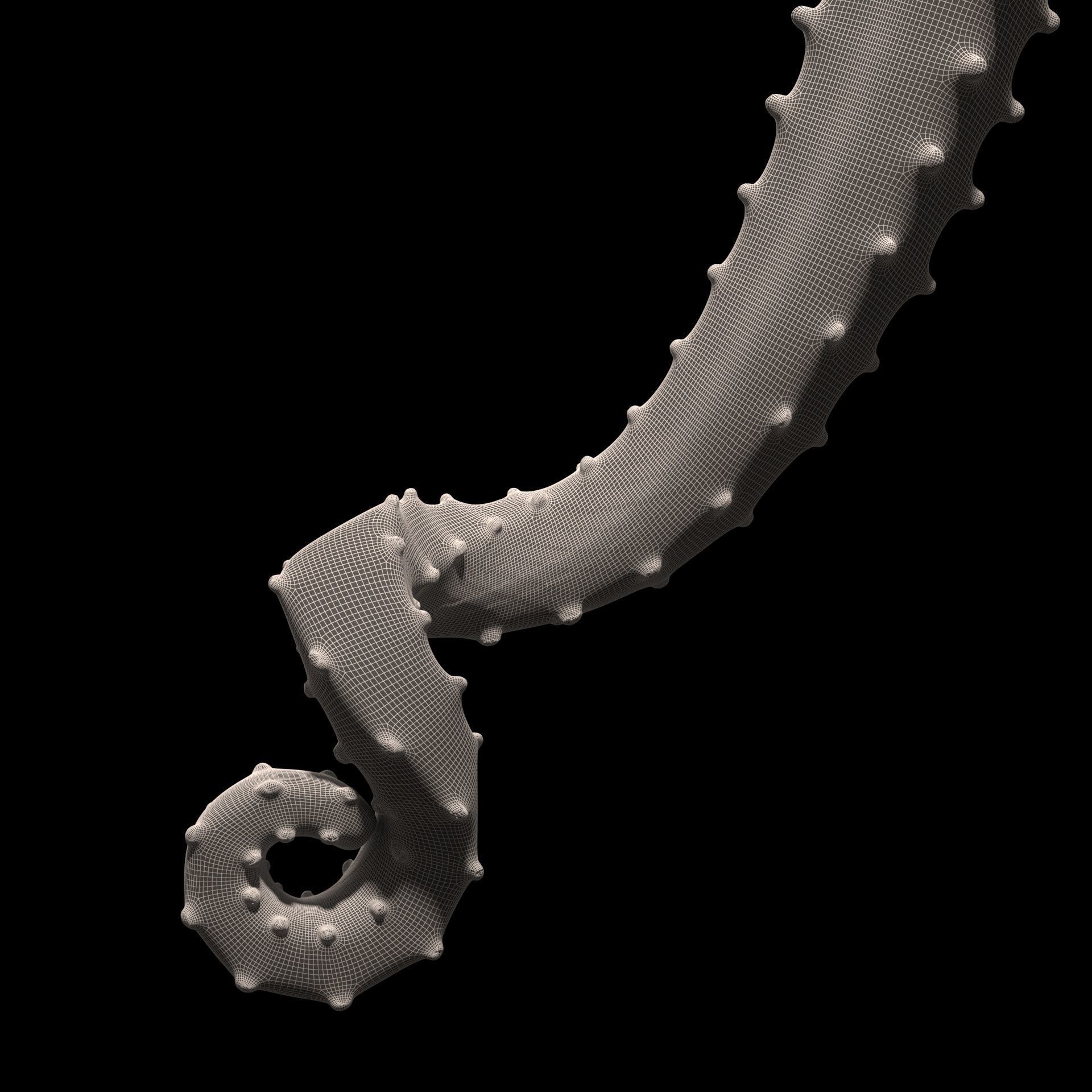 Pacific Seahorse Low-poly 3D model_11