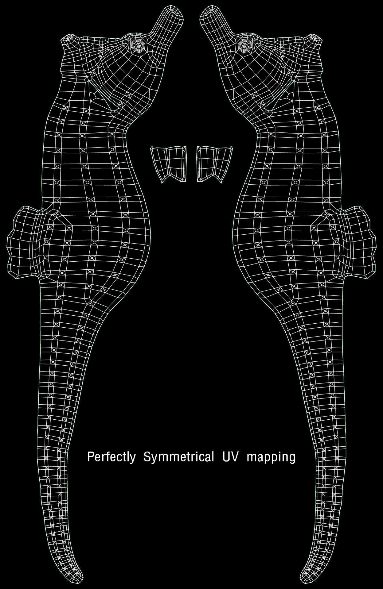 Pacific Seahorse Low-poly 3D model_21