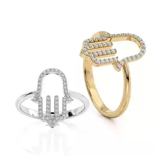 Jewelry ring Hamsa 3D Printable model 3D print model